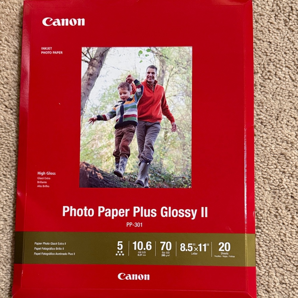 Canon Red Photo Paper Plus Glossy II Pack